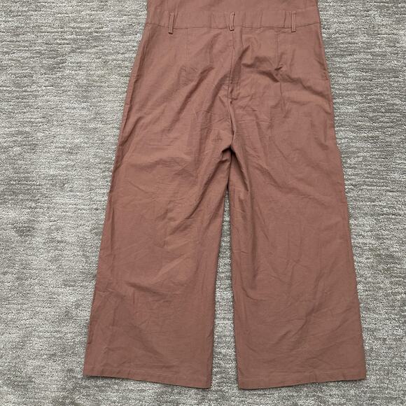 Roolee Jumpsuit Womens Large Short Sleeve Button Front Pockets One Piece Romper - Picture 6 of 14